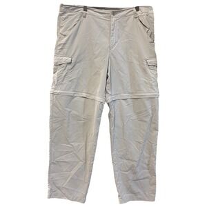 Columbia PFG Pants Womens Large Omni-Shade Tan Convertible Pants Fishing Hiking